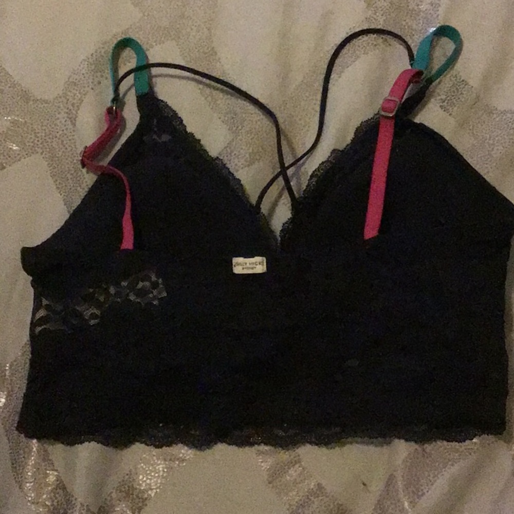 Navy blue lace bralette - Picture 2 of 2